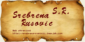 Srebrena Rusović vizit kartica